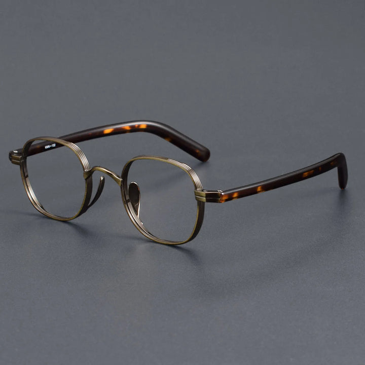 Black Mask Women's Full Rim Square Titanium Acetate Eyeglasses 366132