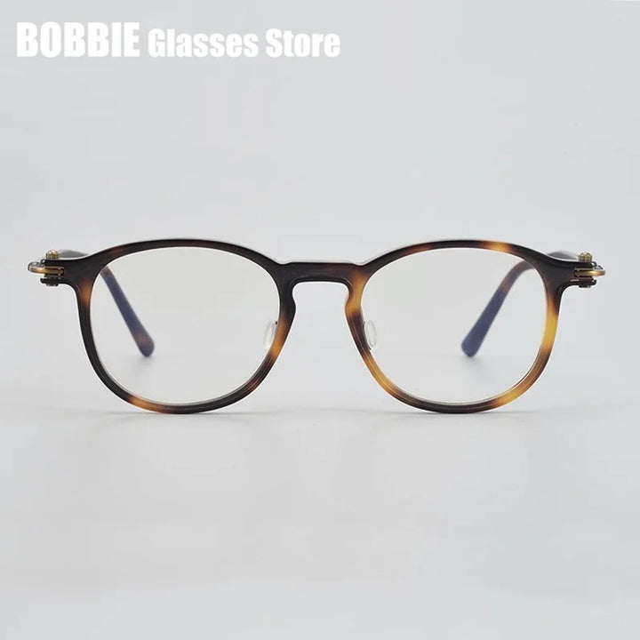 Bobbie Unisex Full Rim Square Acetate Titanium Eyeglasses 695885