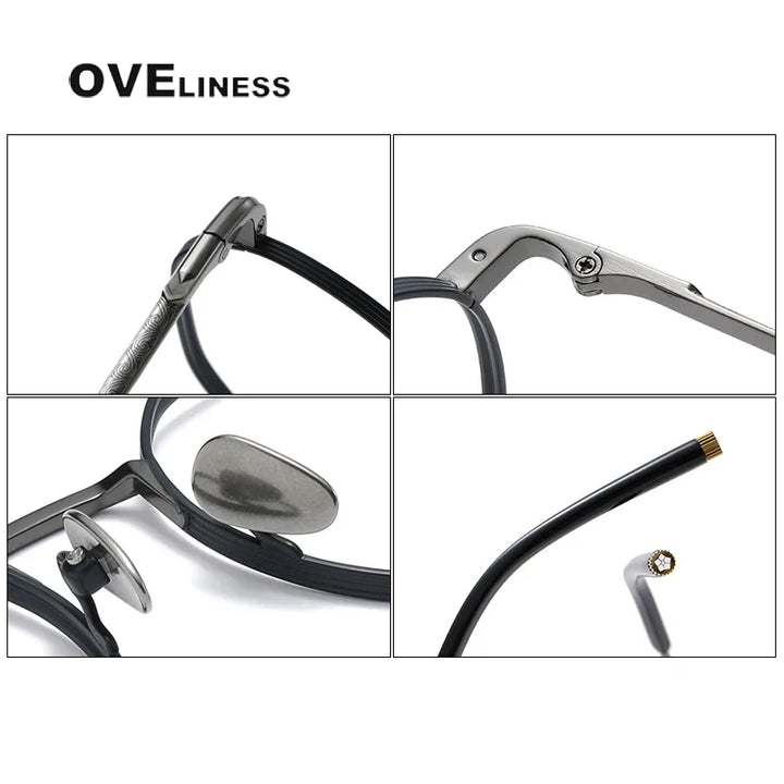 Oveliness Unisex Full Rim Oval Titanium Eyeglasses O1309 Full Rim Oveliness   