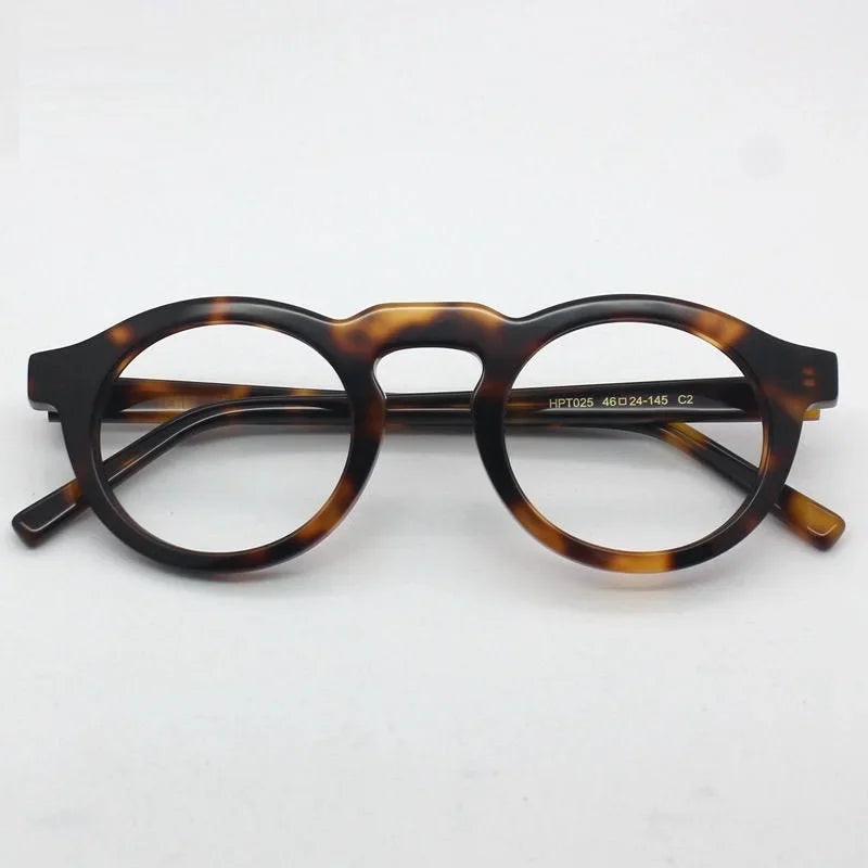 Cubojue Unisex Full Rim Oval Acetate Reading Glasses 8025 Reading Glasses Cubojue no function lens 0 tortoise 