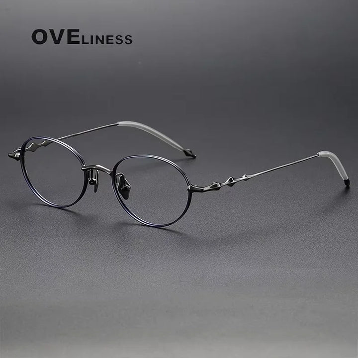 Oveliness Women's Full Rim Oval Round Titanium Eyeglasses 614135