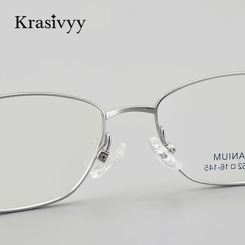 Krasivyy Women's Full Rim Oval Square Titanium Eyeglasses 443010 Full Rim Krasivyy   