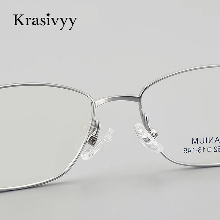 Krasivyy Women's Full Rim Oval Square Titanium Eyeglasses 443010 Full Rim Krasivyy   