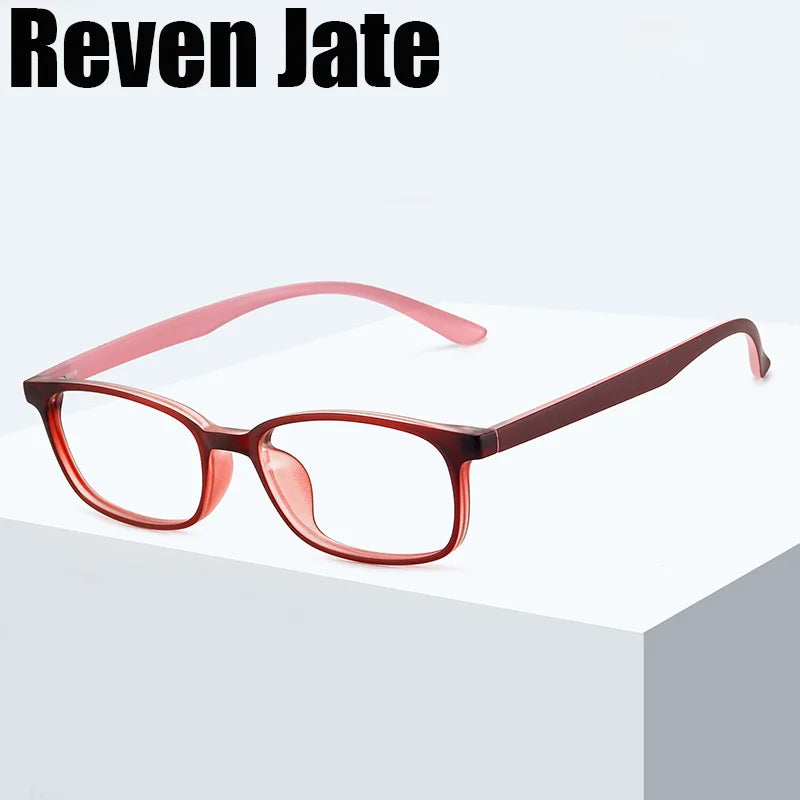 Reven Jate Unisex Small Full Rim Square Plastic Eyeglasses 1056 Full Rim Reven Jate   