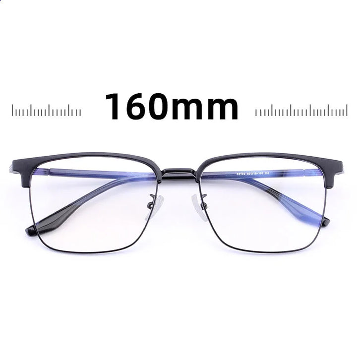Hdcrafter Men's Full Rim Big Square Tr 90 Titanium Eyeglasses 952102