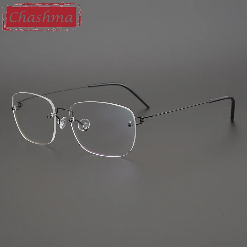 Chashma Ochki Women's Rimless Square Titanium Eyeglasses 361100