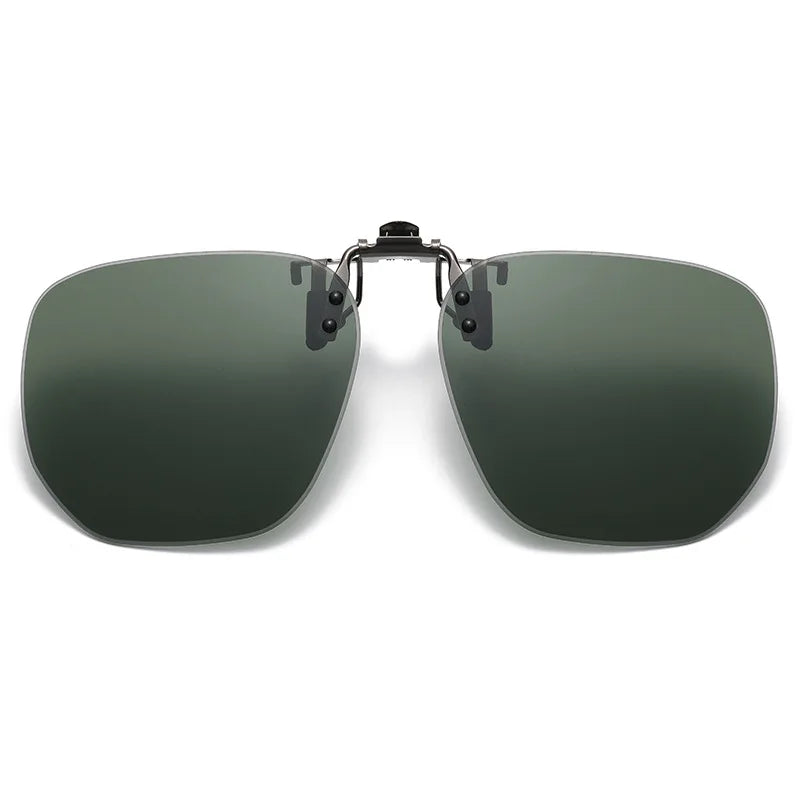 Vicky Unisex Rimless Round Tr 90 Alloy  Polarized Clip On Sunglasses V001 Clip On Sunglasses Vicky dark green  