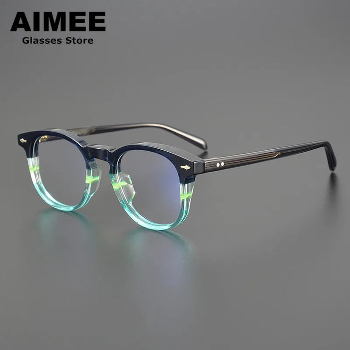 Aimee Unisex Full Rim Round Thick Acetate Eyegalsses 14749 Full Rim Aimee   