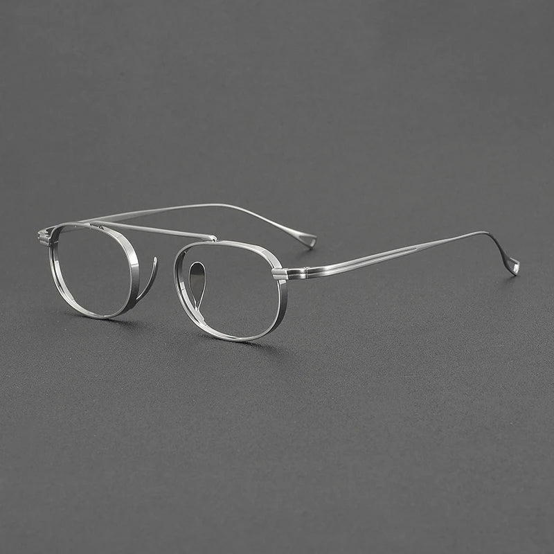 Muzz Unisex Full Rim Oval Square Titanium Eyeglasses 39504