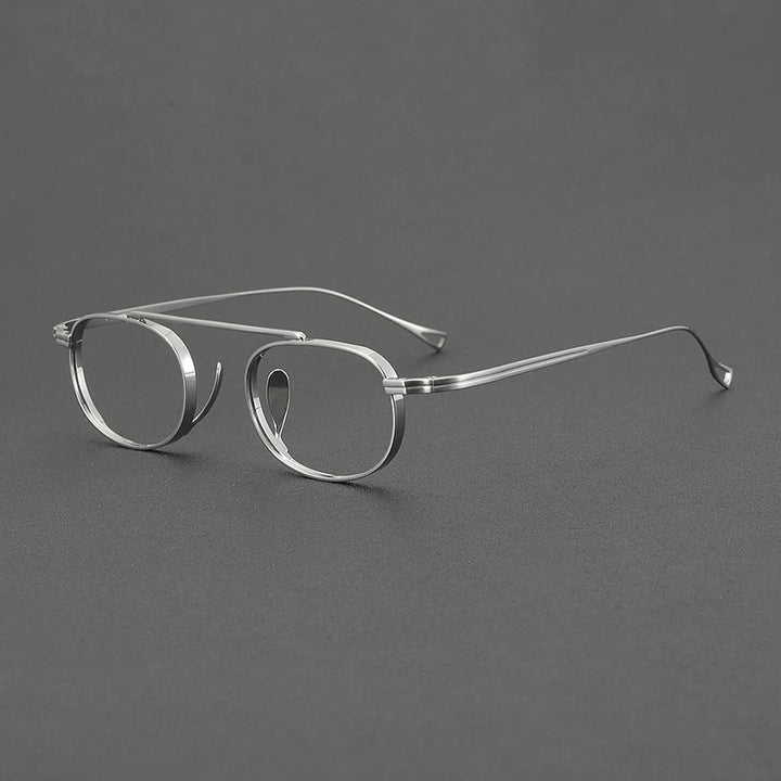Muzz Unisex Full Rim Oval Square Titanium Eyeglasses 39504