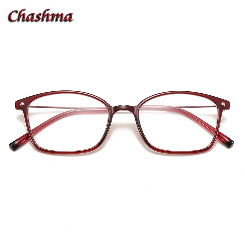 Chashma Ochki Unisex Youth's Full Rim Square Ultem Eyeglasses 2148 Full Rim Chashma Ochki Wine Red  