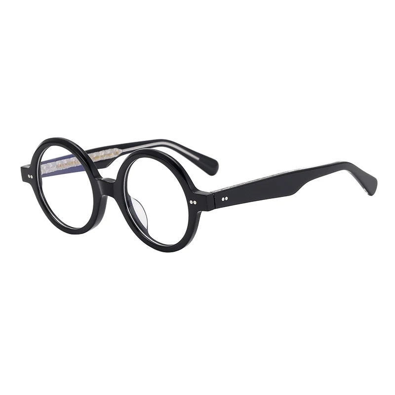 Nobler Unisex Full Rim Round Thick Temple Acetate Eyeglasses 1028 Full Rim Nobler   