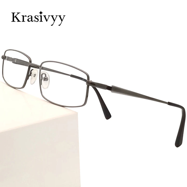 Krasivyy Mens Full Rim Square Titanium Eyeglasses Kr14023 Full Rim Krasivyy   