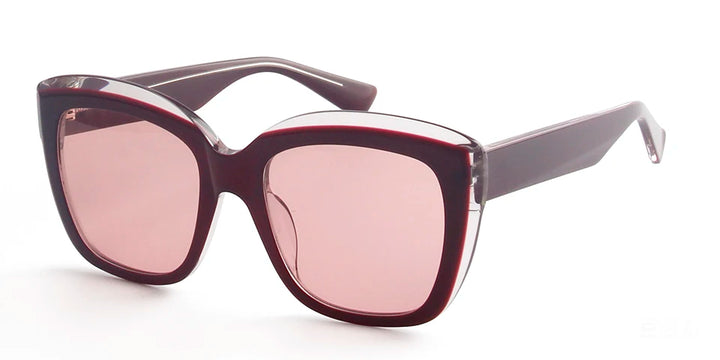 Esnbie Women's Full Rim Square Cat Eye Acetate Sunglasses 472041