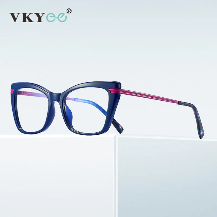 Vicky Women's Full Rim Square Cat Eye Tr 90 Titanium Reading Glasses 2105 Reading Glasses Vicky   