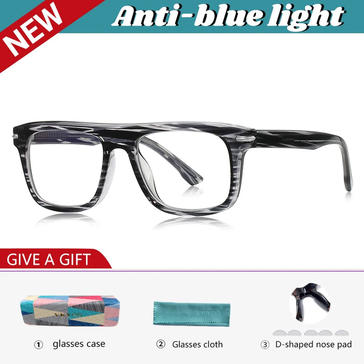 Vicky Unisex Full Rim Square Tr 90 Alloy Reading Glasses 72199
