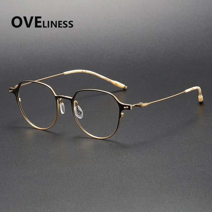 Oveliness Women's Full Rim Round Titanium Eyeglasses 22314