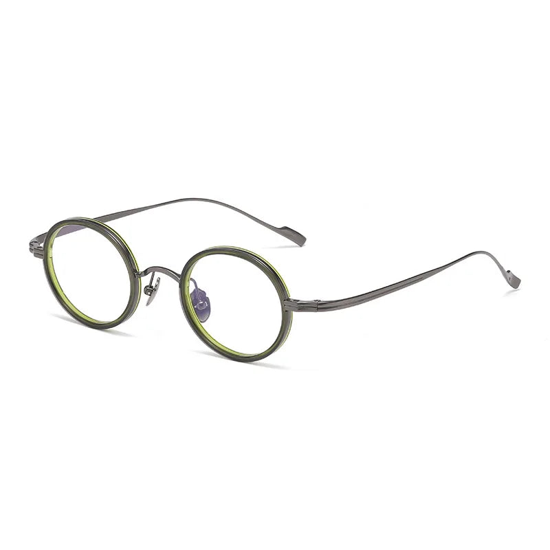 Black Mask Women's Full Rim Round Titanium Acetate Eyeglasses 886860