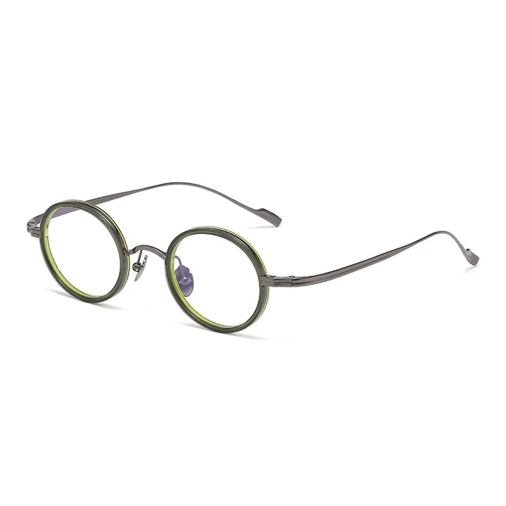 Black Mask Women's Full Rim Round Titanium Acetate Eyeglasses 886860