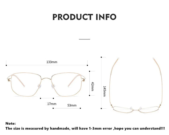Aimee Women's Full Rim Oval Screwless Titanium Eyeglasses 53133