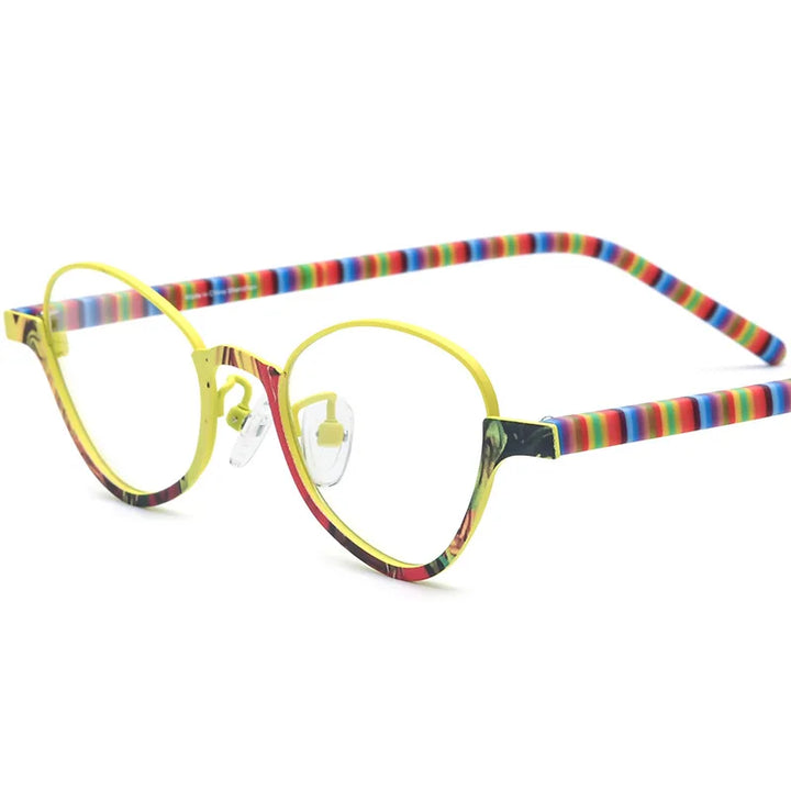 Nobler Women's Full Rim Oval Cat Eye Titanium Eyeglasses 185897