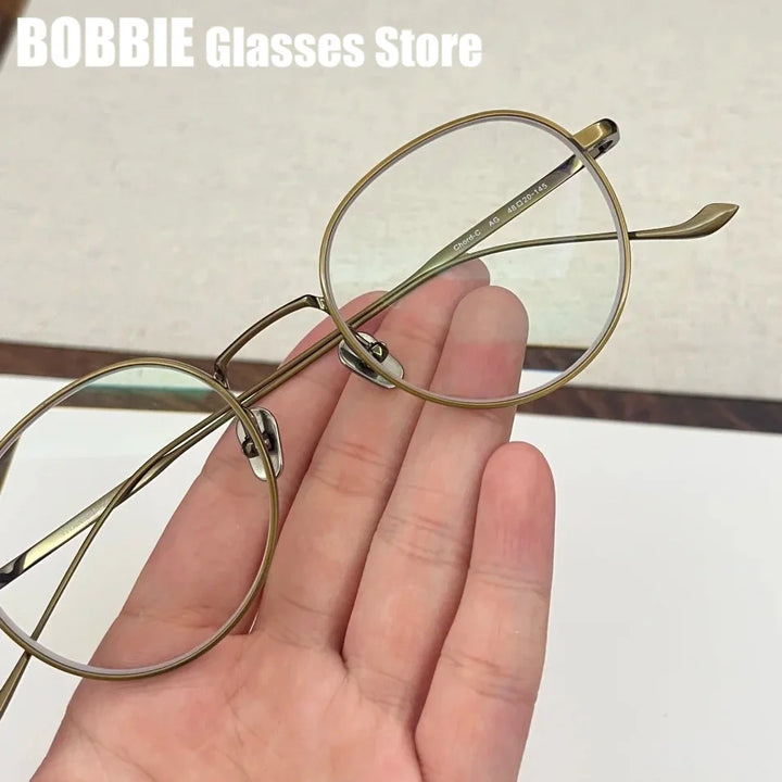 Bobbie Women's Full Rim Oval Round Titanium Eyeglasses 452048