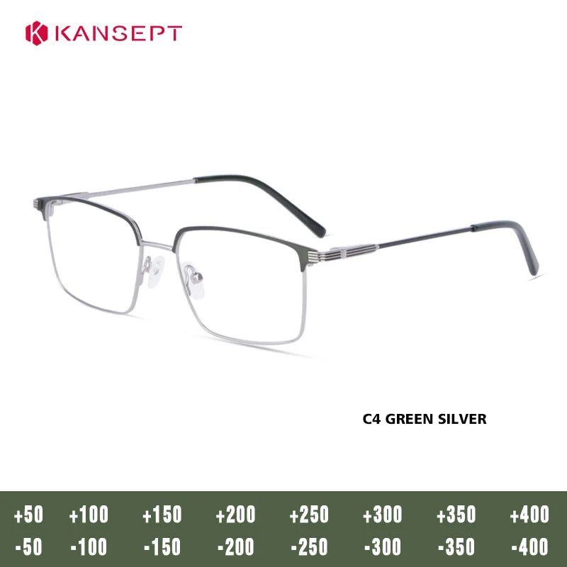 Kansept Women's Full Rim Square Alloy Reading Glasses 72502