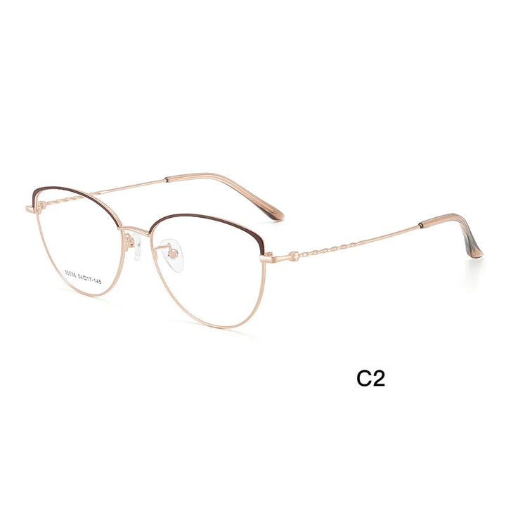 Gmei Optical 35036 women's cat eye alloy prescription eyeglasses — view 3