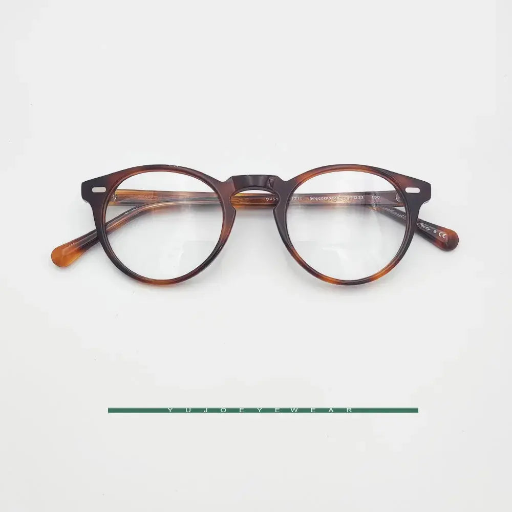Yujo Unisex Round Acetate 1005 Prescription Eyeglasses | FuzWeb