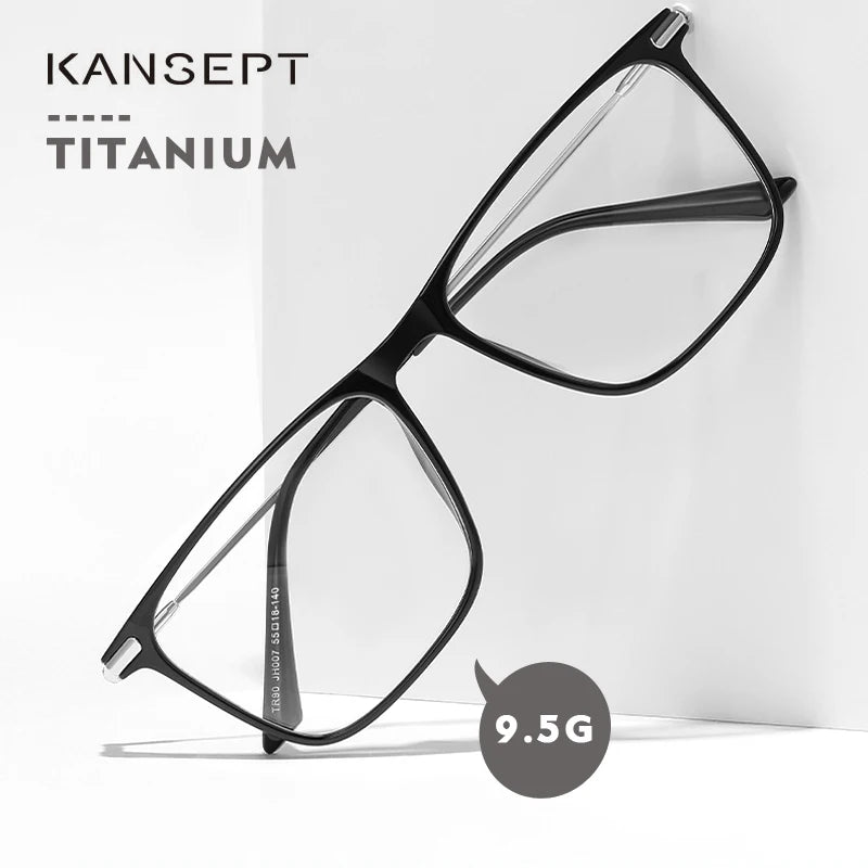 Kansept Men's Full Rim Square Tr 90 Titanium Reading Glasses K007 Reading Glasses Kansept   