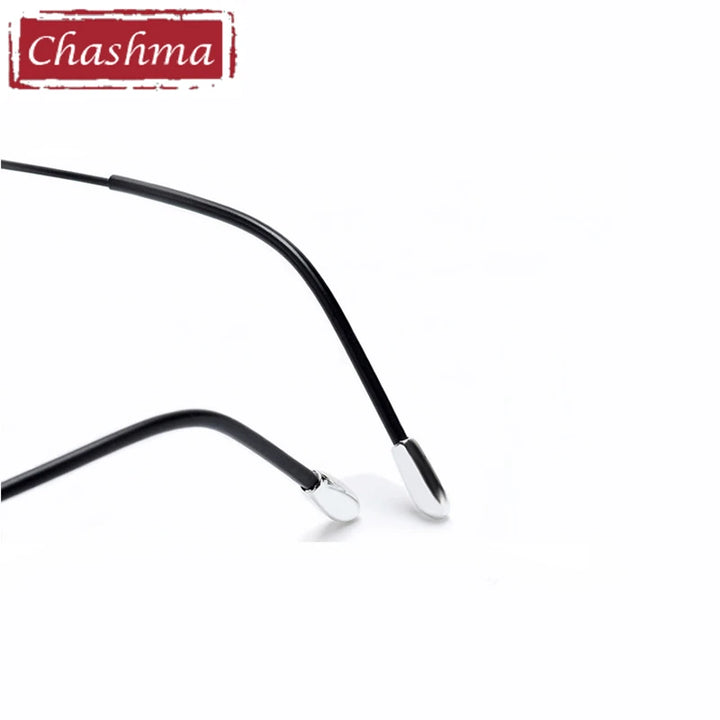 Chashma Ottica Men's Rimless Square Titanium 2G Eyeglasses 16011 Rimless Chashma Ottica   