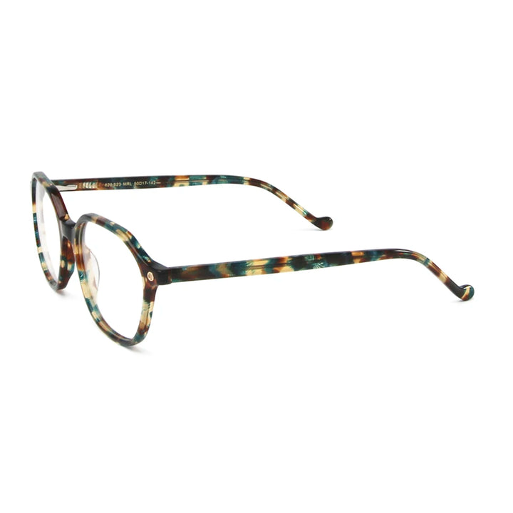 Esnbie Unisex Full Rim Square Polygon Acetate Eyeglasses 62023 Full Rim Esnbie   