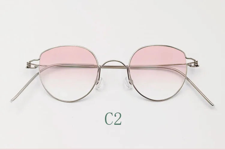 Yujo Unisex Full Rim Cat-Eye Stainless Steel Eyeglasses 42.39 — view 6 | Yujo at FuzWeb