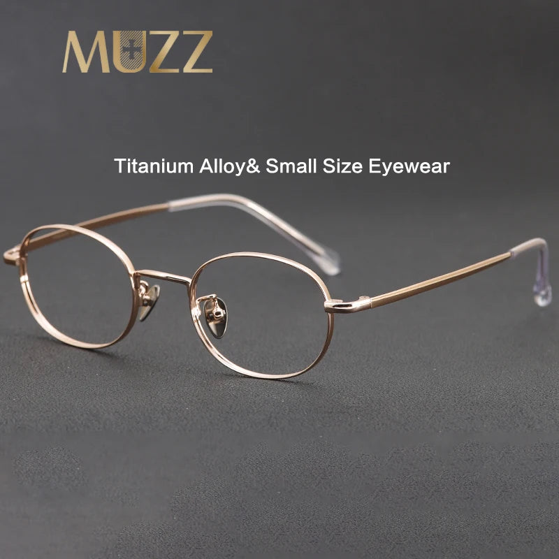 Muzz Unisex Full Rim Round Titanium Alloy Eyeglasses 91312 Full Rim Muzz   