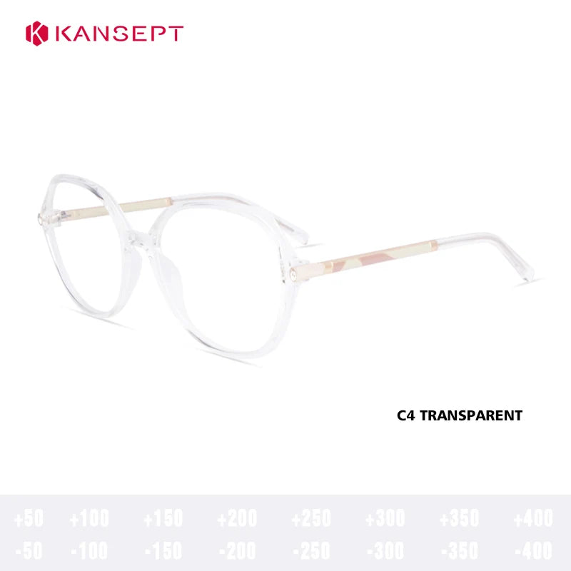 Kansept Women's Full Rim Oval Square Tr 90 Alloy Reading Glasses 712076