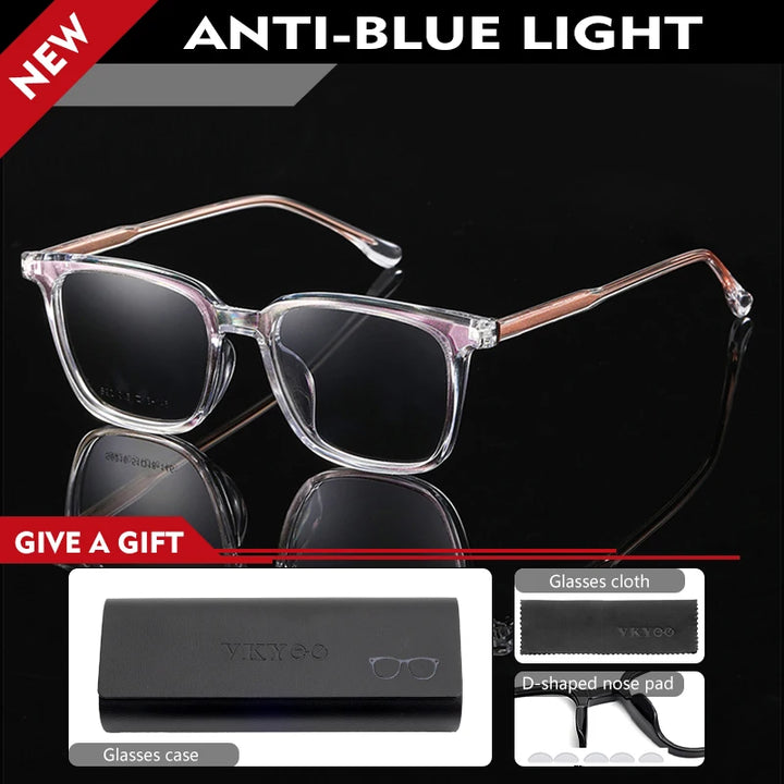 Vicky Unisex Full Rim Square Tr 90 Titanium Reading Glasses 639210