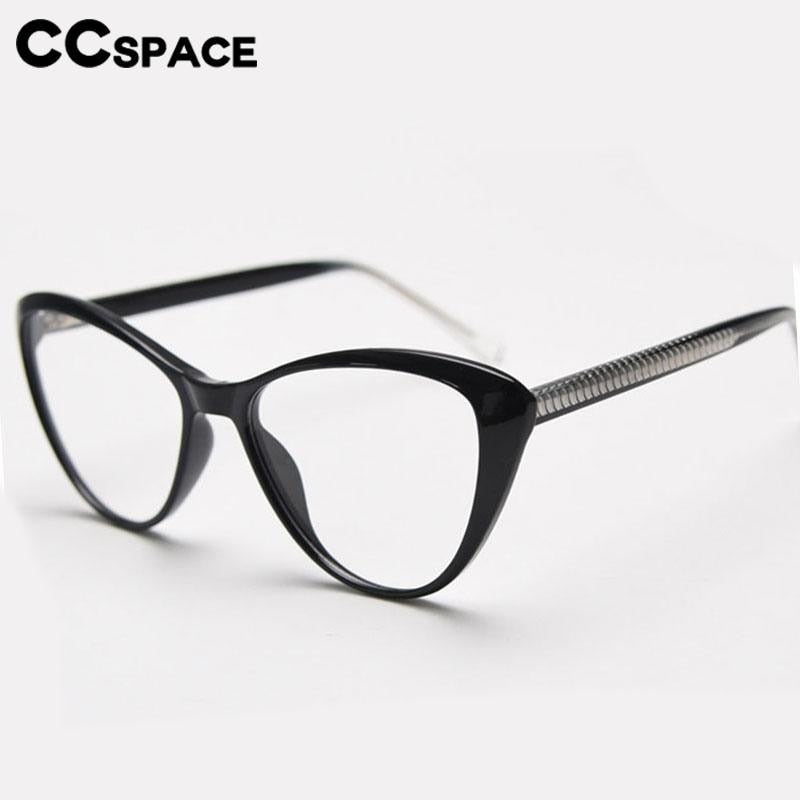 CCSpace Unisex Full Rim Square Cat Eye Tr 90 Titanium Eyeglasses 56668 Full Rim CCspace   