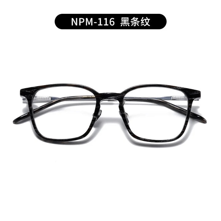 Nobler Unisex Full Rim Square Titanium Acetate Eyeglasses N116 Full Rim Nobler C53  