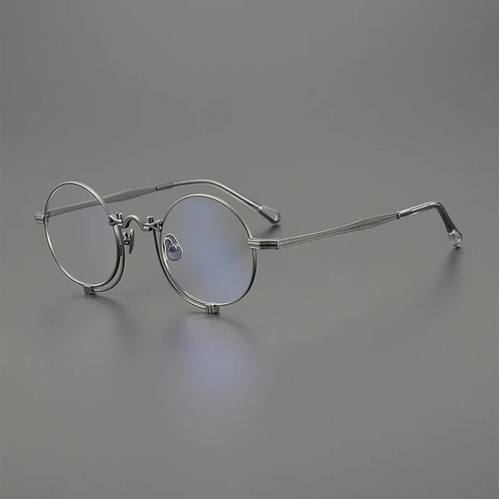 Nobler Unisex Full Rim Round Titanium Eyeglasses 10609 Full Rim Nobler C5  