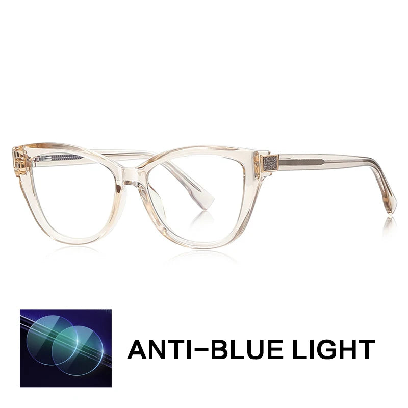 Gatenac Women's Full Rim Cat Eye Tr 90 Titanium Reading Glasses Gx2276