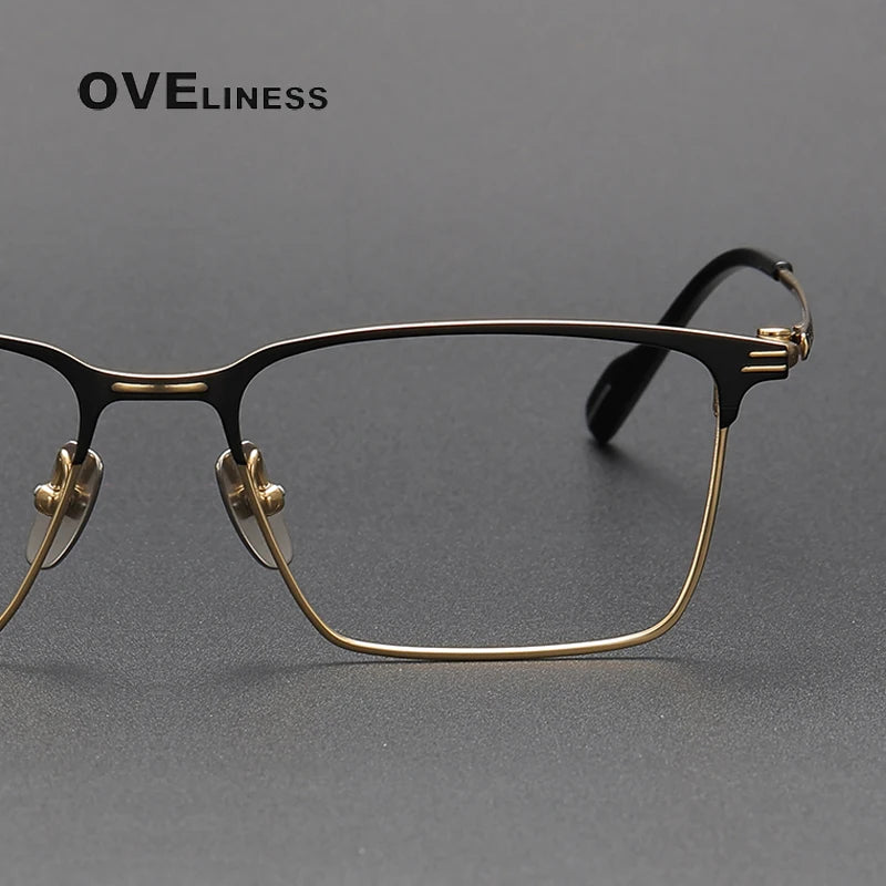 Oveliness Unisex Full Rim Square Titanium Acetate Eyeglasses 70800 Full Rim Oveliness   