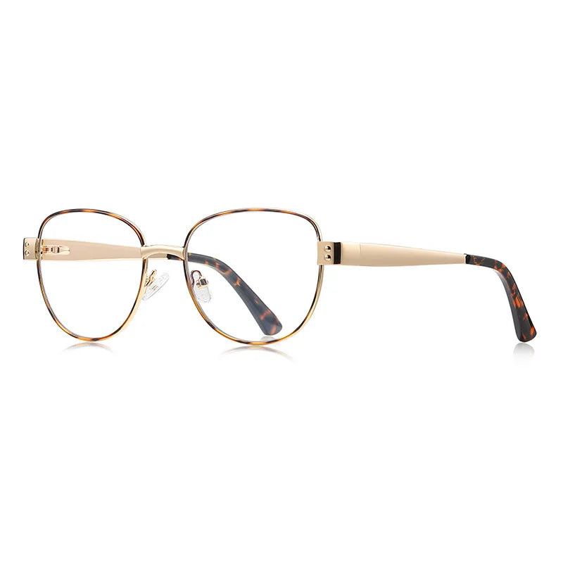 CCspace Women's Full Rim Round Tr 90 Alloy Reading Glasses 802721