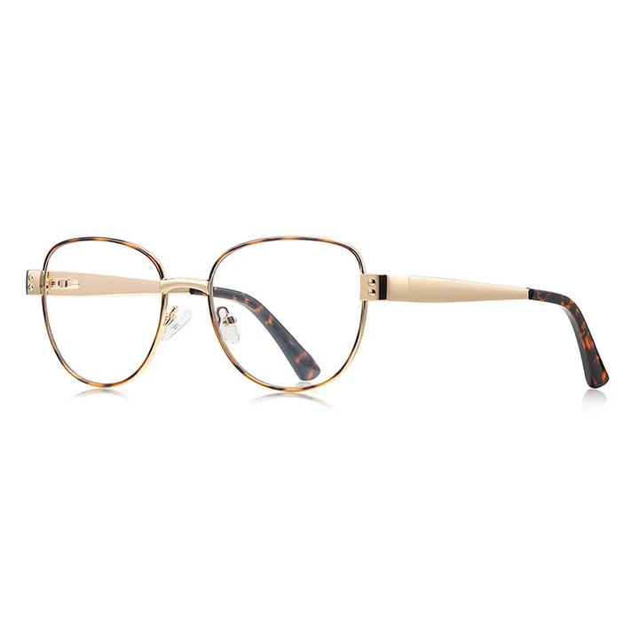 CCspace Women's Full Rim Round Tr 90 Alloy Reading Glasses 802721