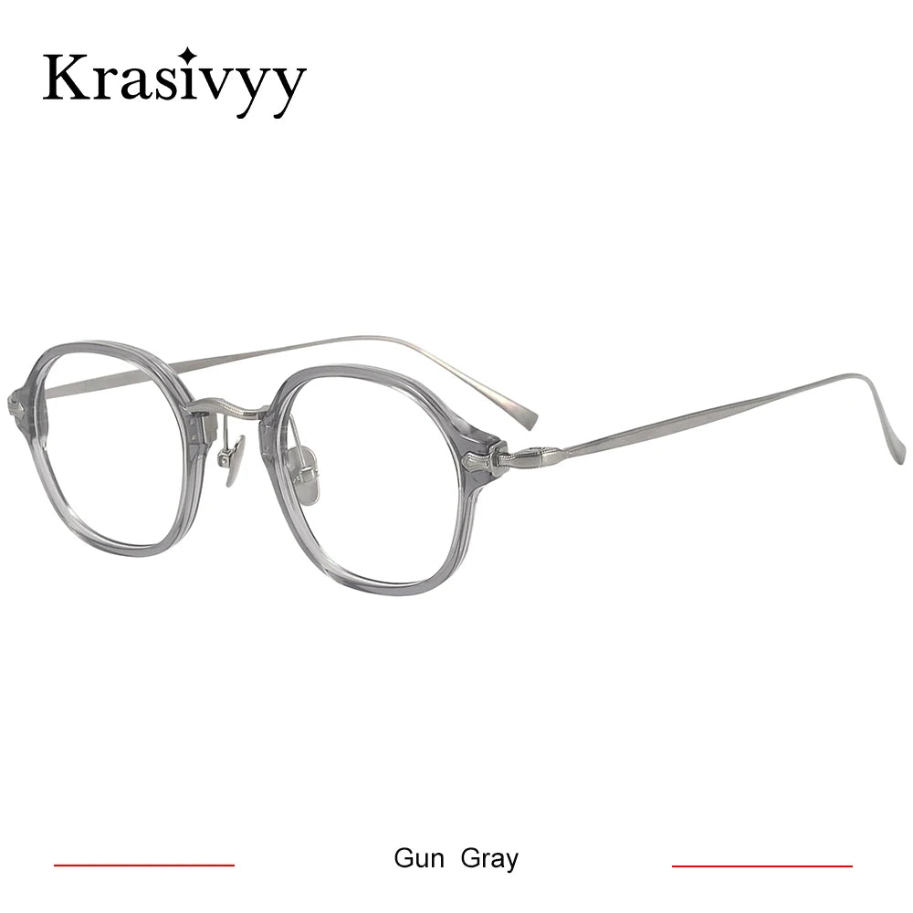 Krasivyy Unisex Full Rim Oval Titanium Prescription Eyeglasses KMN183 - view 9