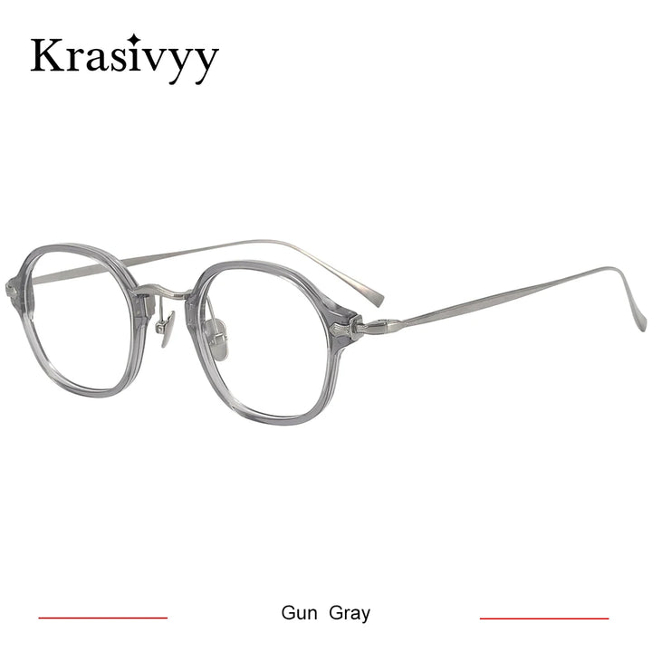Krasivyy Unisex Full Rim Oval Titanium Prescription Eyeglasses KMN183 - view 9