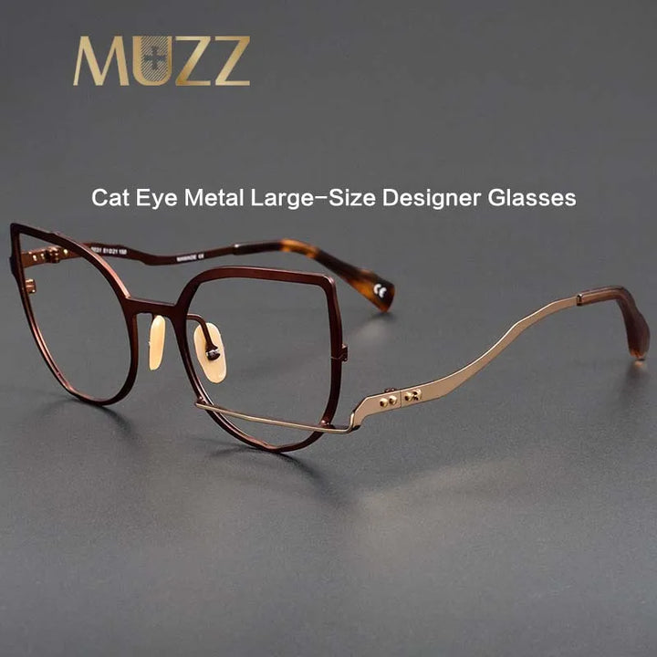 Muzz 0031-2 women's cat eye alloy prescription eyeglasses