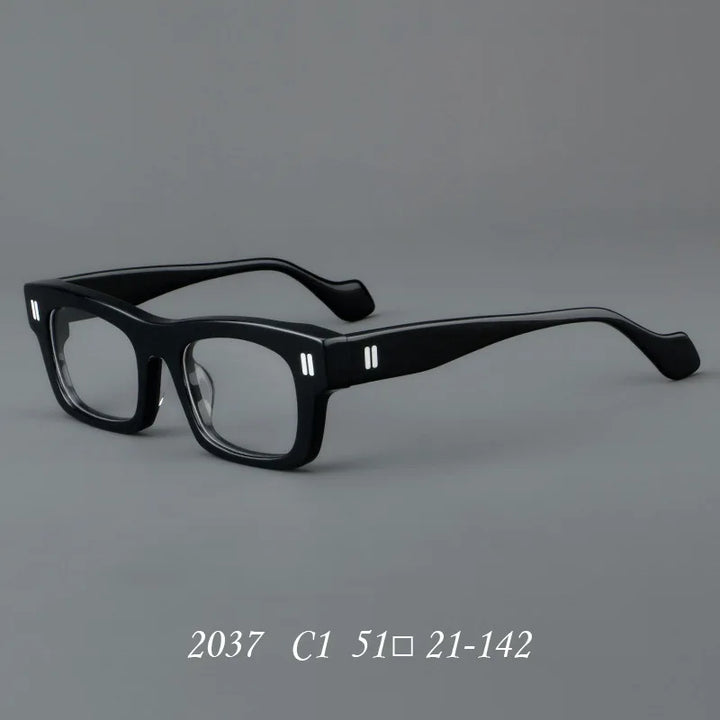 Nobler Unisex Full Rim Brow Line Square Thick Acetate Eyeglasses 2037 Full Rim Nobler C1  