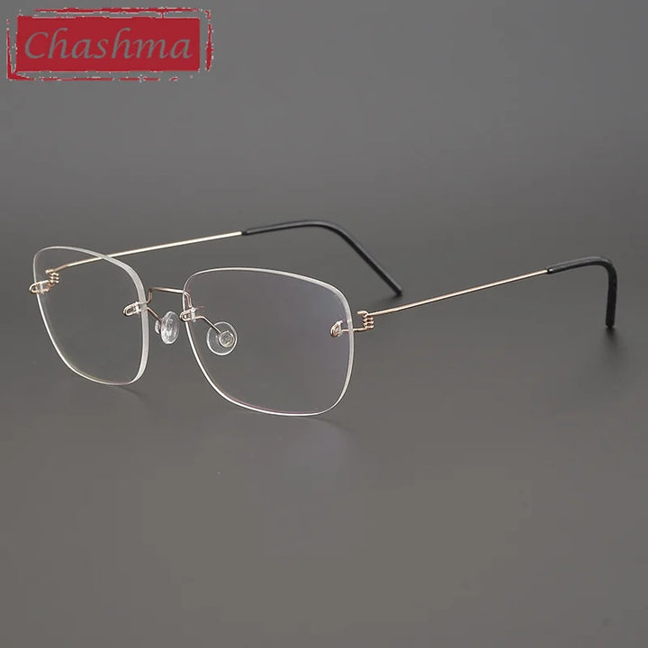 Chashma Ochki Women's Rimless Square Titanium Eyeglasses 361100