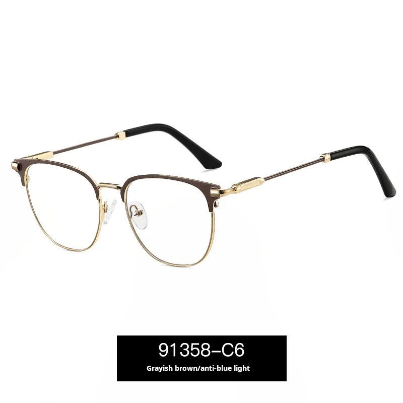 Momoja Women's Full Rim Oval Square Alloy Eyeglasses 91358