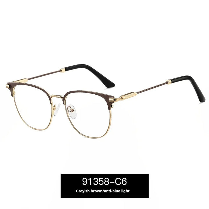 Momoja Women's Full Rim Oval Square Alloy Eyeglasses 91358